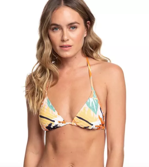 ROXY Juniors' Swim The Sea Printed Triangle Bikini Top ERJX304139 Multi M,L NWT