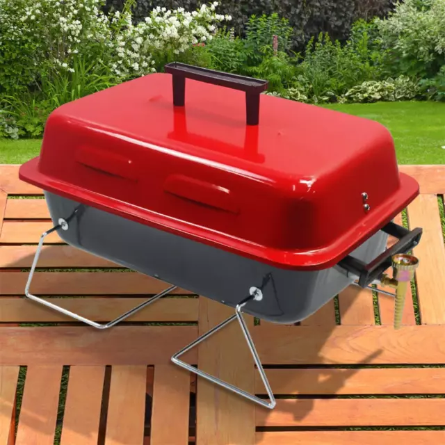 Portable Gas BBQ Table Top Folding Travel Camping Outdoor Picnic Barbecue Grill
