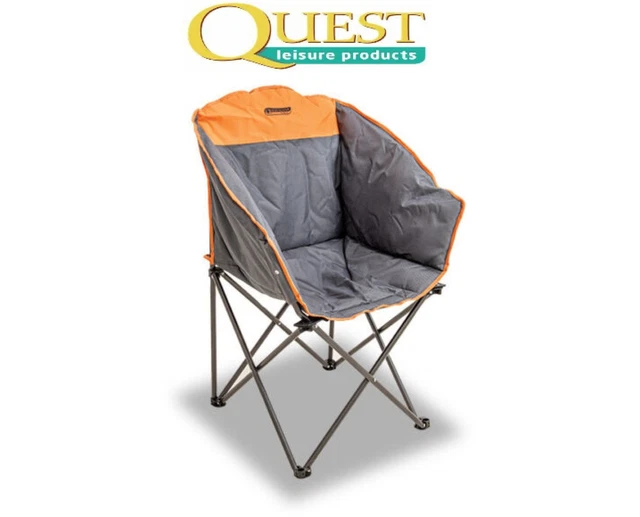 QUEST AUTOGRAPH KENT Chair In Orange and Grey Camping Caravan Motorhome