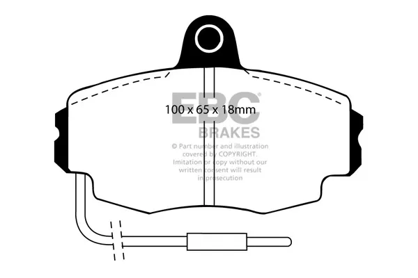 EBC Greenstuff Frt Brake Pad for Renault Clio Mk1 1.8 16v 72mm ABS ring (90>92)