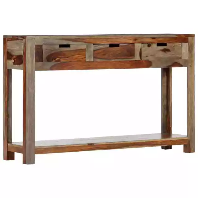 Table console avec 3 tiroirs 120x30x75 cm Bois massif vidaXL