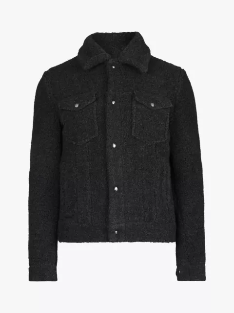 AllSaints Bevin Sherpa Faux fur Jacket, Soot Black size, XXL