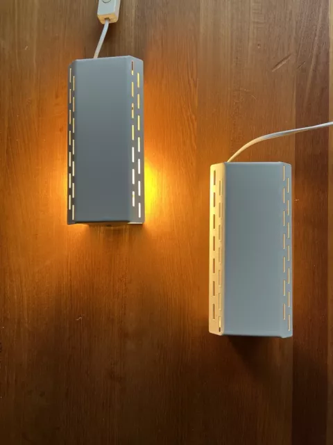 Mid Century Pair of Adjustable Wall Lamps