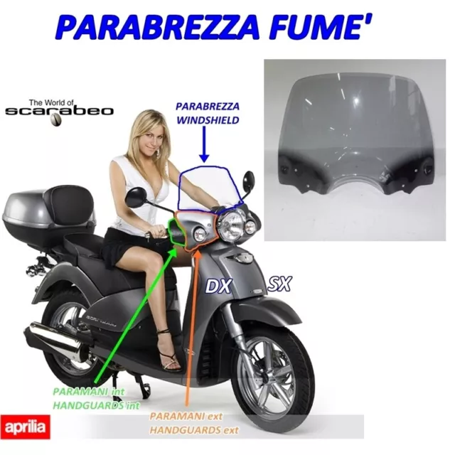 Aprilia scarabeo 125 250 gt parabrezza windshield fume