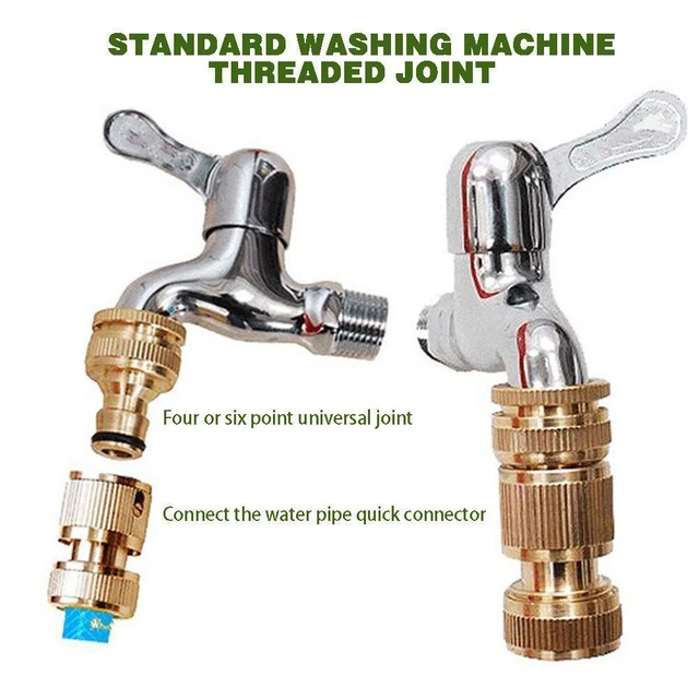 Brass Garden Hose Shut Off Valve Water Pipe Adaptor Tap Connectornew- S8P3