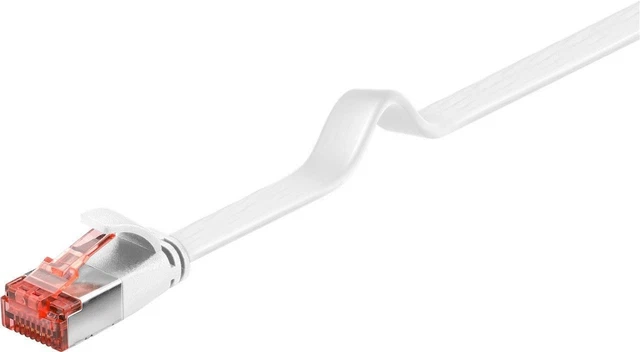 CAT 6, U/FTP Flachkabel, (Weiß); CAT FLAT 6-1000 U/FTP PIMF WHITE 10.0m