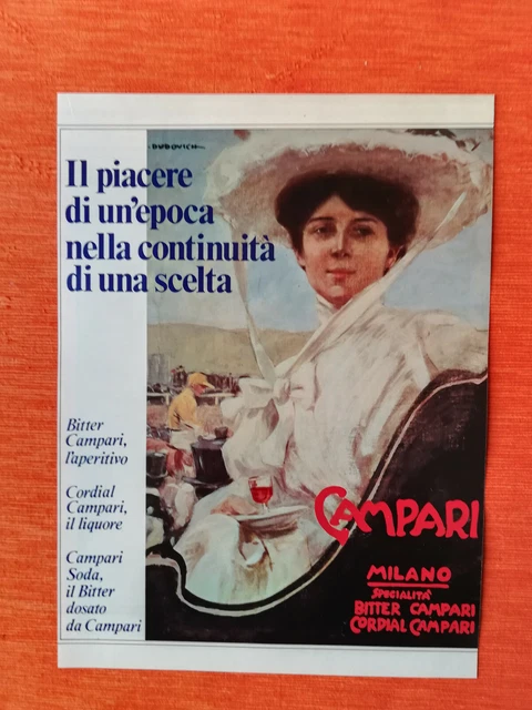 PUBBLICITA' CARTACEA ORIGINALE ADVERTISING "CAMPARI" anni 70