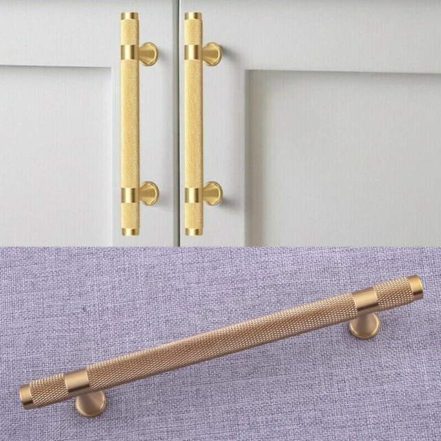 Knurled T Bar Kitchen Cupboard Cabinet Drawer Door Handle New