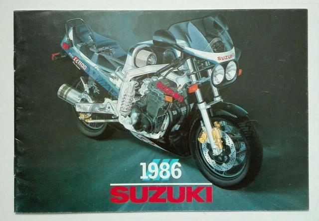 Prospectus Catalogue Brochure Moto Suzuki Gamme 1986 Belge