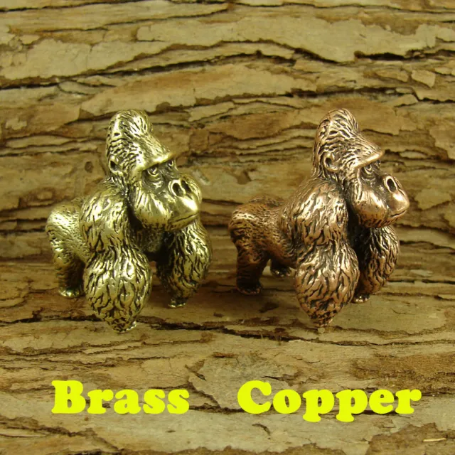 Brass / Copper Gorilla Figurine Statue Wild Animals Figurines Ornament Best Gift