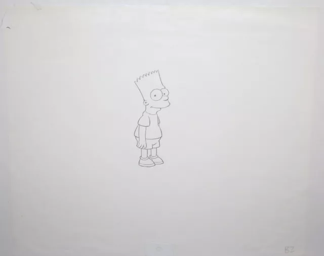 The Simpsons Pencil Animation Drawing - Bart Full Figure B2