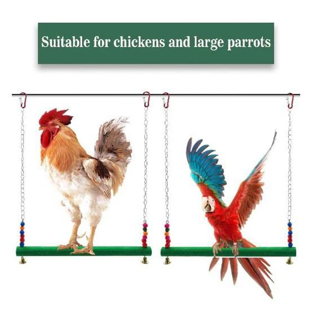 2x Hühnerschaukel Holzvögel Barsch für Huhn große Vögel Finken Budgie