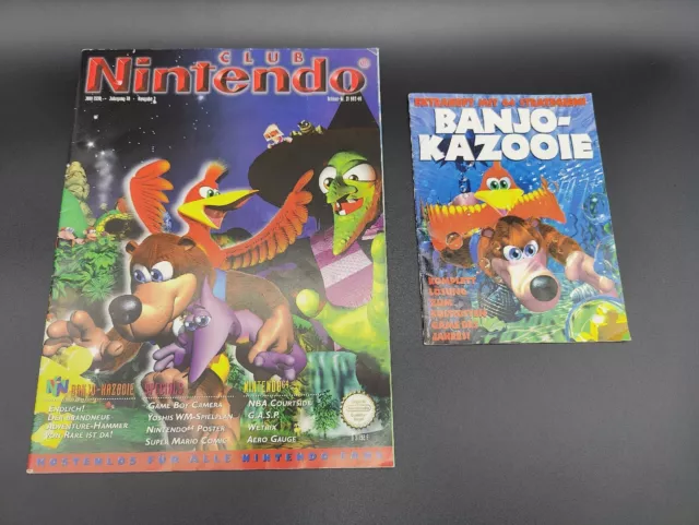 Nintendo N64 Banjo Kazooie Extraheft Lösungsbuch Spieleberater Club Magazin