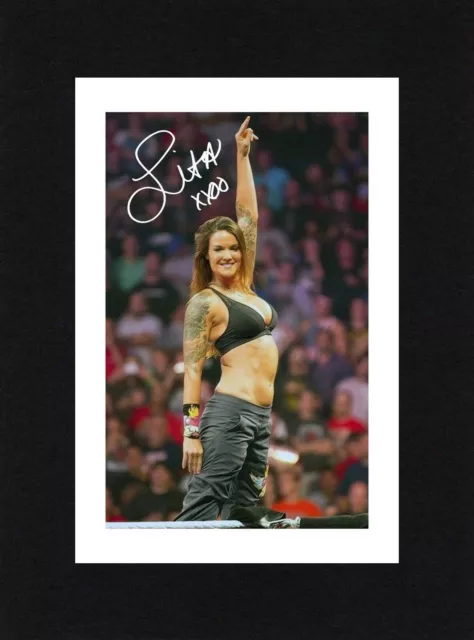 8X6 Mount LITA Signed PHOTO Print Gift Ready To Frame WWE Wrestling Diva