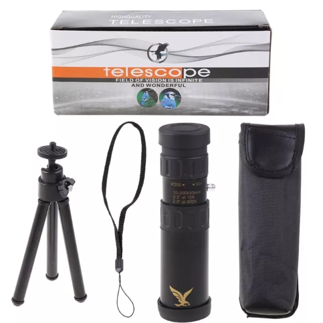 300x40 Zoom Monocular Binoculars Weak Night Vision Mini Telescope Camping Hiking