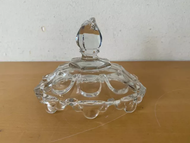 Used  Crystal Bucket LID  TAPA de Bombonera de Cristal 12 x 8,3 cm x height 9 cm