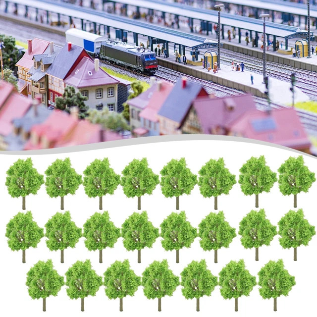 BEAUTIFUL SET OF 20 Train Railroad Model Trees 4cm Scale Tree Park ...
