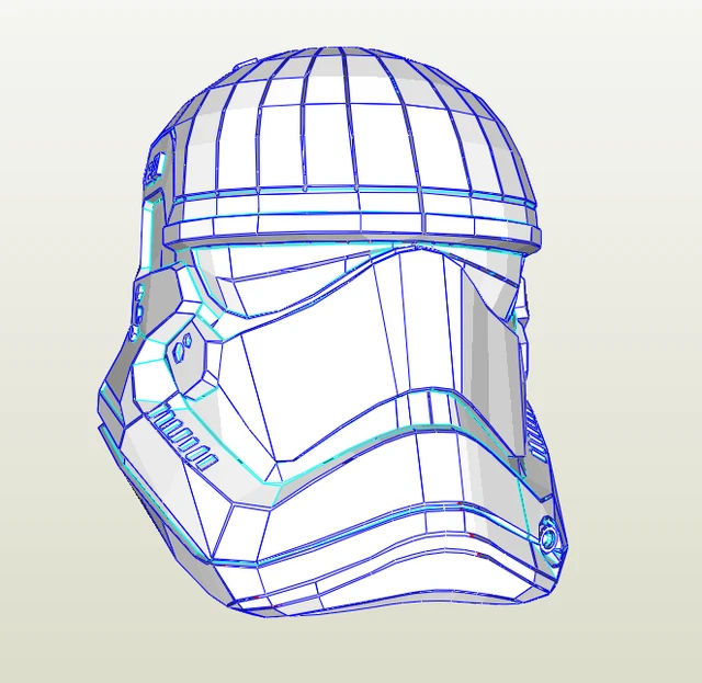 Diy Pepakura Star Wars Storm Trooper First Order Helm vrogue.co