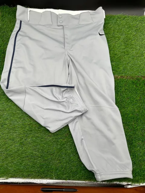 nike vapor select baseball pants Grey Navy Pipe S-XL short knicker