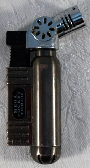 Novelty MEGA Pocket Torch Refillable Butane Lighter Bronze Finish