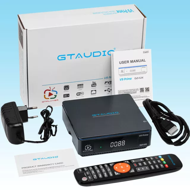 GTmedia V9 Prime Digital HD Satelliten Receiver Sat DVB-S/S2/S2X HDTV HDMI PVR