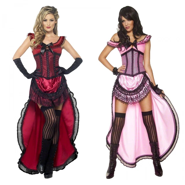 Saloon Girl Costume Adult Can Can Dancer Halloween Fancy Dress