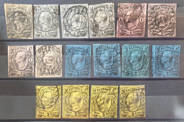 Altdeutschland Sachsen Lot 13 - Mi. 8 - 11 König Johann I Sammlung Posten