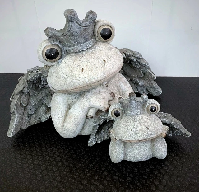 Niedliche Frosch-Figuren Aus Harz – 2 Stück, Perfekt Für Garten, Terrasse Oder Indoor-Deko