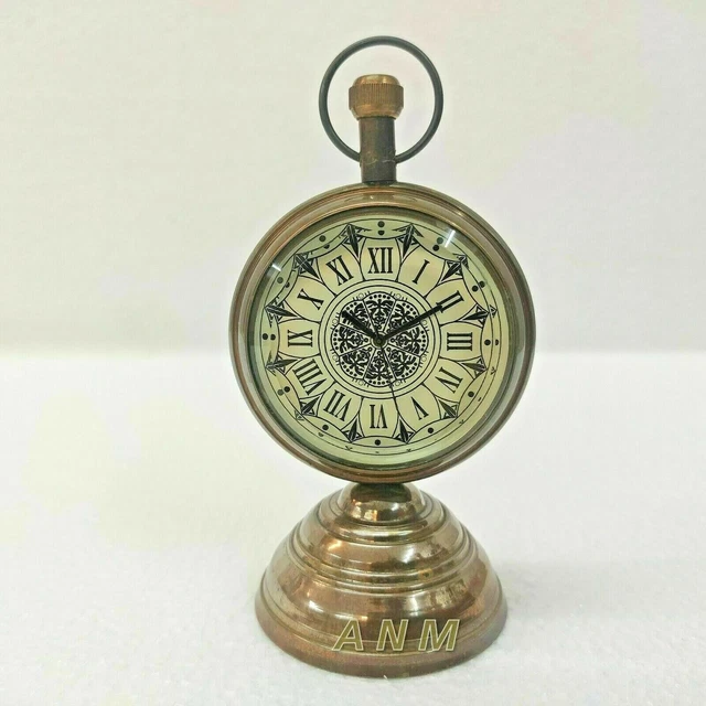 Regalo decorativo da tavolo al quarzo antico da tavolo in ottone con...
