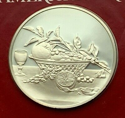 1975 Sterling Silver The Treasures Of American Art Still Life 1820 Medal