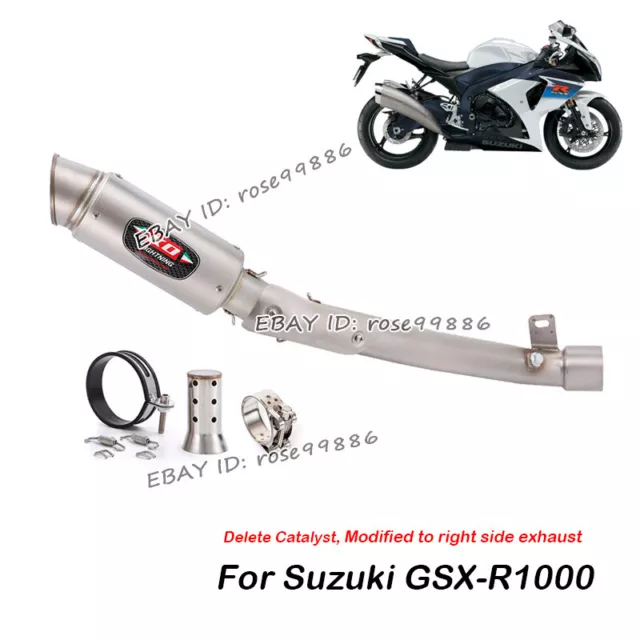 For Suzuki GSXR 600 750 2006-2007 Exhaust Tips Muffler Mid Pipe Slip on  System