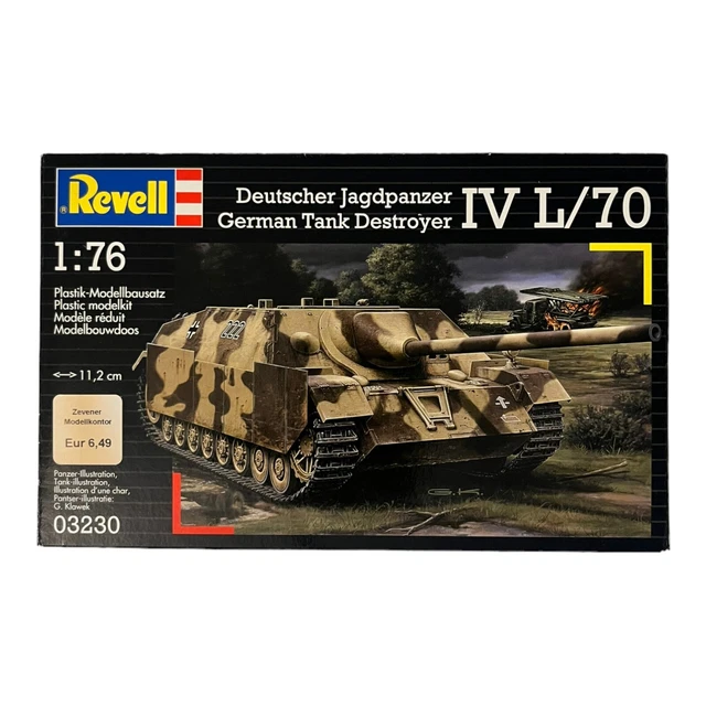 Maquette En Plastique Revell 1/76 Jagdpanzer IV L/70 - Char Chasseur De Chars Allemand - Kit à Monter Et Peindre