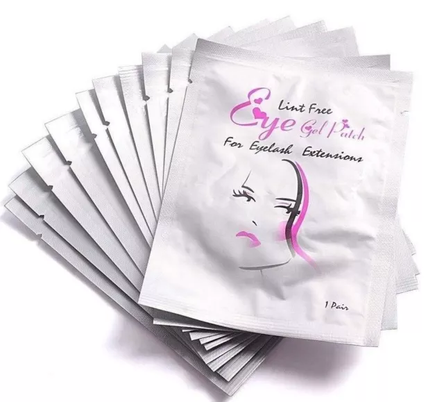 50 Salon Eyelash Extension Under Gel Eye Pads Lint Free Patches Make Up Tools