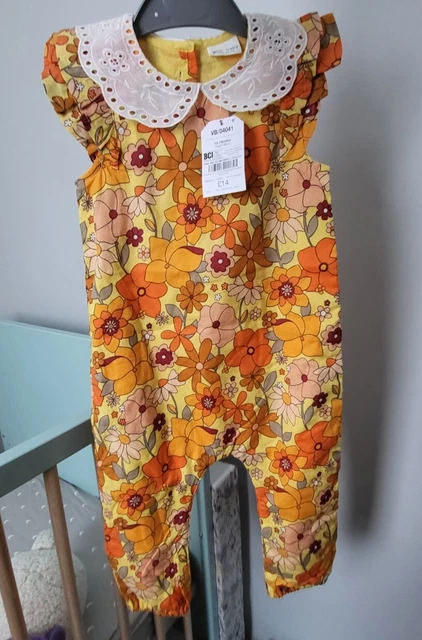 Rompente floreale next bambina 12-18 mesi nuova con etichette