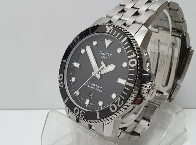 Tissot Orologio Automatico T1398071106100: Svizzero Con Data, Cassa 39mm Grigia, Bracciale In Acciaio
