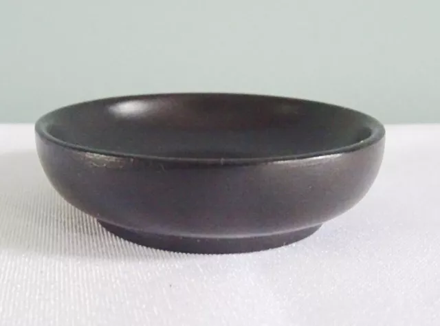 Antique Ebony Ring Dish Victorian Edwardian Dressing Table Dresser Trinket Treen