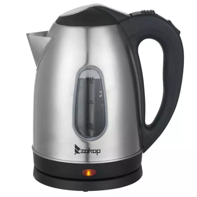 1500W Electric Tea Kettle Coffee Pot Hot Water Fast Boil Stainless Steel 1.8L