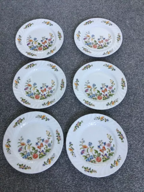 Aynsley Cottage Garden Side/cake Plate 6.25” 16cm Set Of 6 New