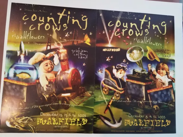 COUNTING CROWS Warfield Poster SET Wallflowers Original Bill Graham Craig Howell