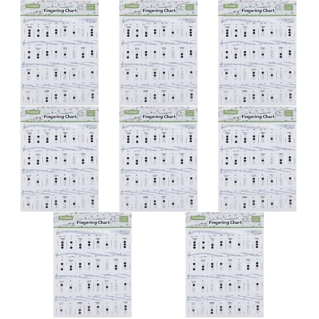NOTE CHART DECALS Fretboard Notes Chart Trumpet Guiding £43.85 ...