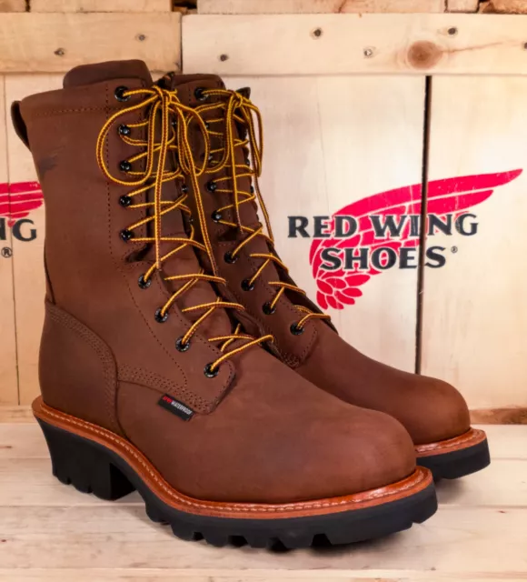RED WING LOGGERMAX 4420 Men s Waterproof Steel Safety Toe Boots Size 9.5 D 239.49 PicClick