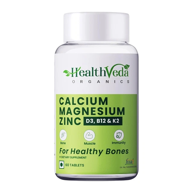 HEALTH VEDA ORGANICS PRIVATE LIMITED Calcium Magnesium Zinc 60 capsules ...