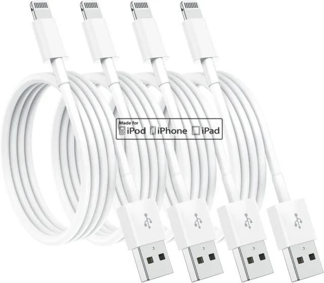 4-Pack USB Data Fast Charger Cable Cord For Apple iPhone 6 7 8 X 11 12 13 14 MAX