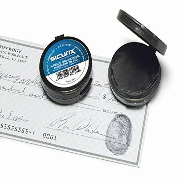 Baumgartens Inkless Fingerprint Pad with Adhesive BLACK (38010)