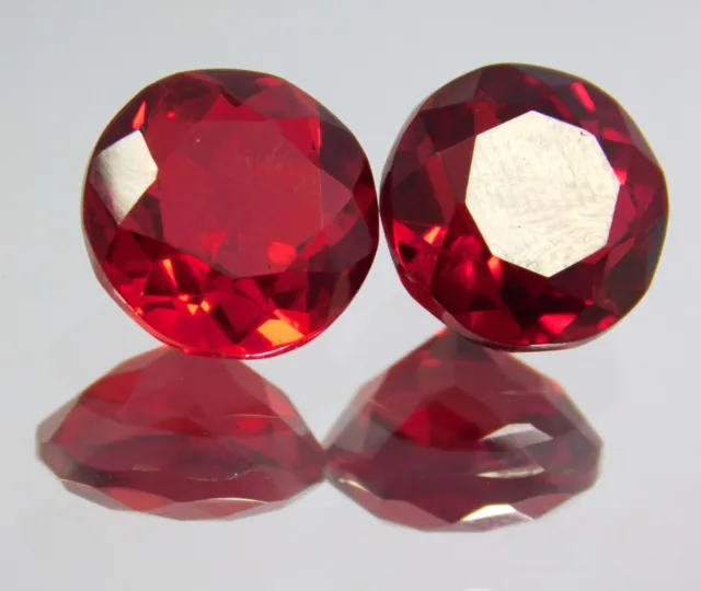 13.55 Ct Natural Mozambique Red Ruby Round Cut Loose Gemstone Certified Lot
