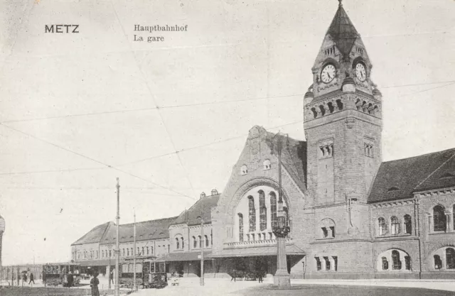 CPA 57 METZ La Gare Hauptbahnhof