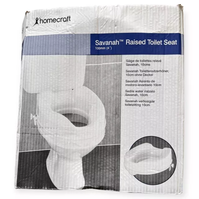 Raised Toilet Seat Savannah 4" Homecraft White 