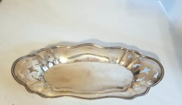 Antique SP EPNS Nickel, Silver Platted Serving Tray, Candy Dish