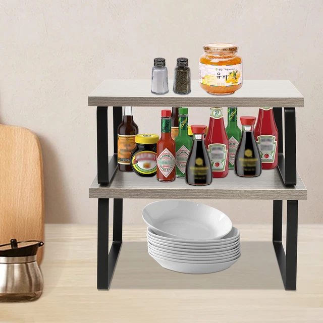BANCONE SCAFFALE 2 piani armadio scaffale angolare organizer piastre