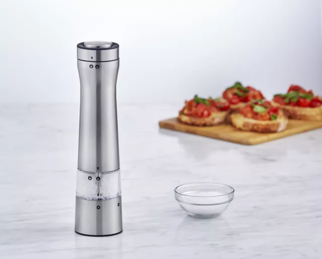 Davis & Waddell Electric Salt/Pepper Mill Grinder Seasonig Stainless Steel 2